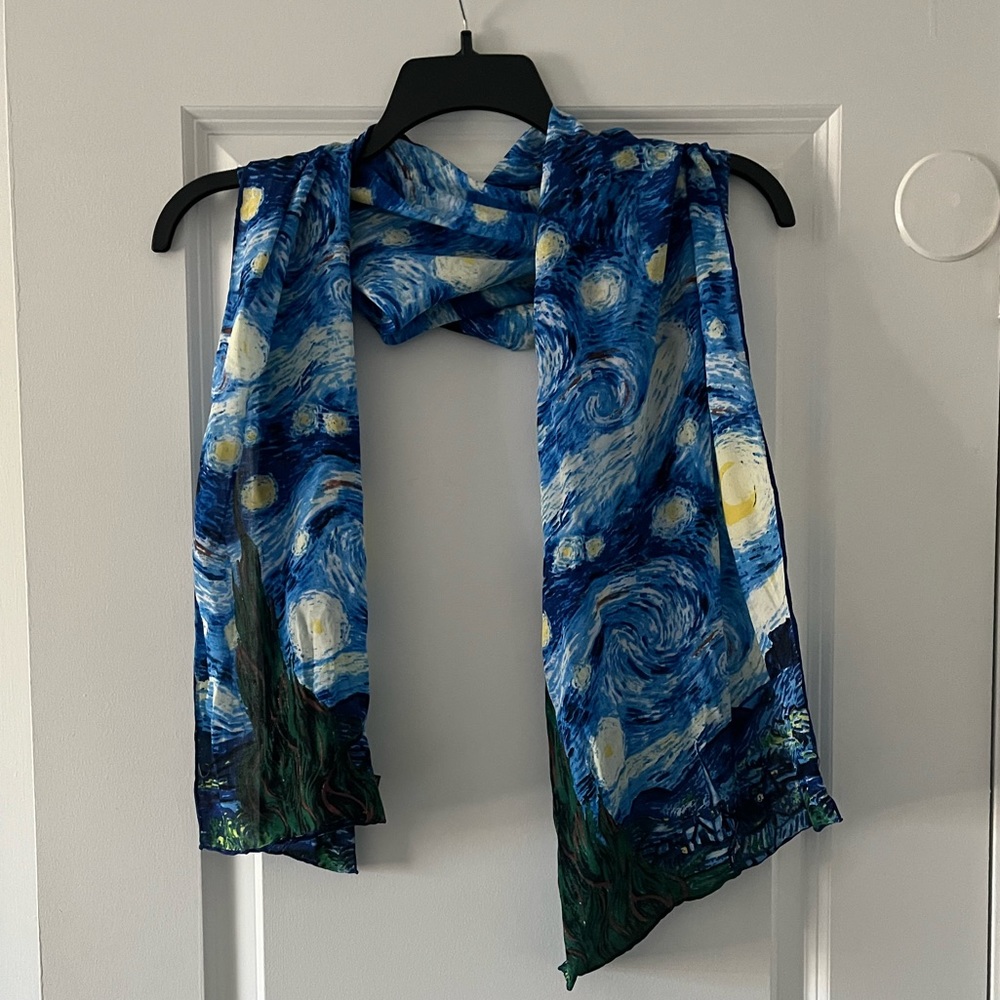 Van Gough Starry Night Silk Scarf